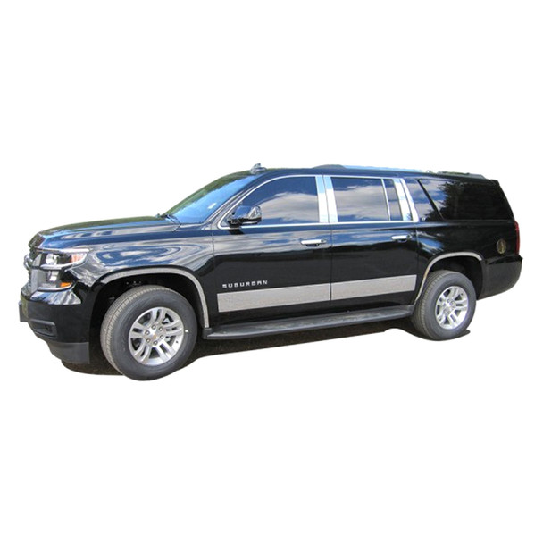 product variation QAA 4-Piece Stainless Steel Wheel Well Accent Trim Fits Chevrolet Suburban 2015-2020 (WQ55198) image