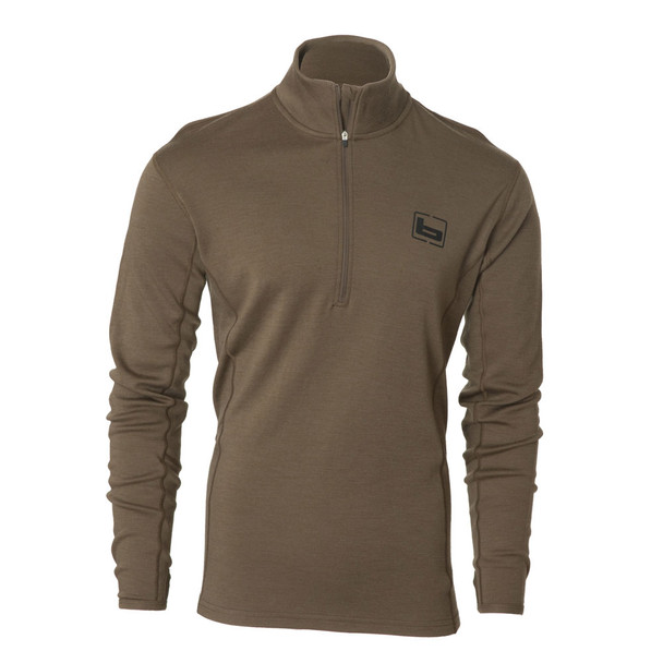 product variation BANDED Base Merino Wool Chocolate 1/4 Zip Pullover (B1030020-CH) image
