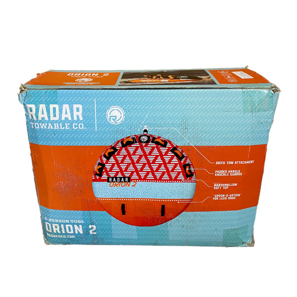 product variation Open Box (Great condition, limited use): RADAR Orion 2 Marshmallow Top Orange Glow 2 Person Towable Tube (227030) image