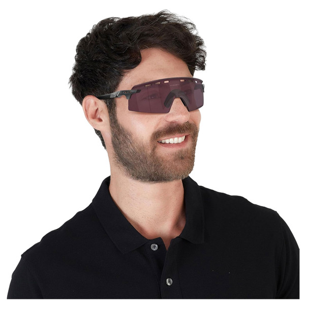 product variation OAKLEY Men's Encoder Strike Vented Matte Grey Smoke Frame/Prizm Road Black Lenses Sunglasses (OO9235-1039) image