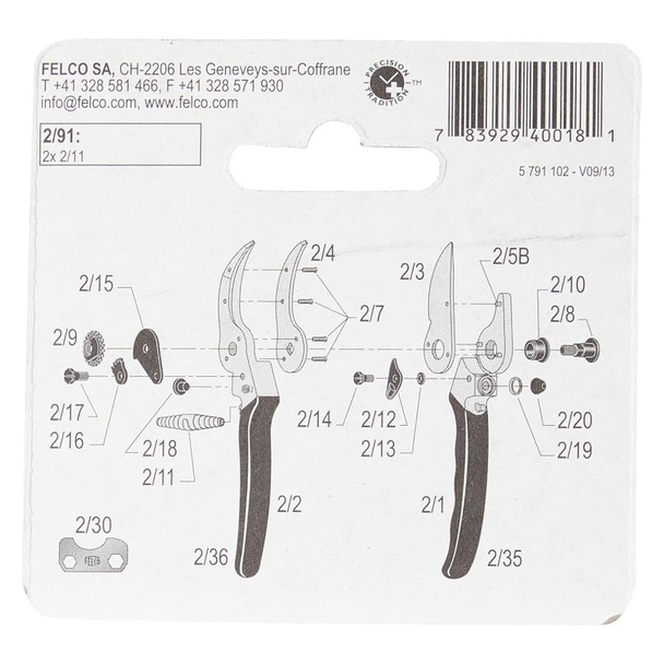 product variation FELCO 2/91 Pruning Shears Replacement Spring (33270) image