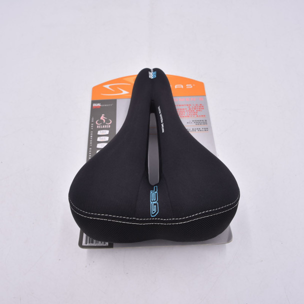 product variation Open Box (Great condition, limited use): SERFAS Dual Density Women's Comfort Saddle with Cutout and Lycra Cover (DDL-CT) image