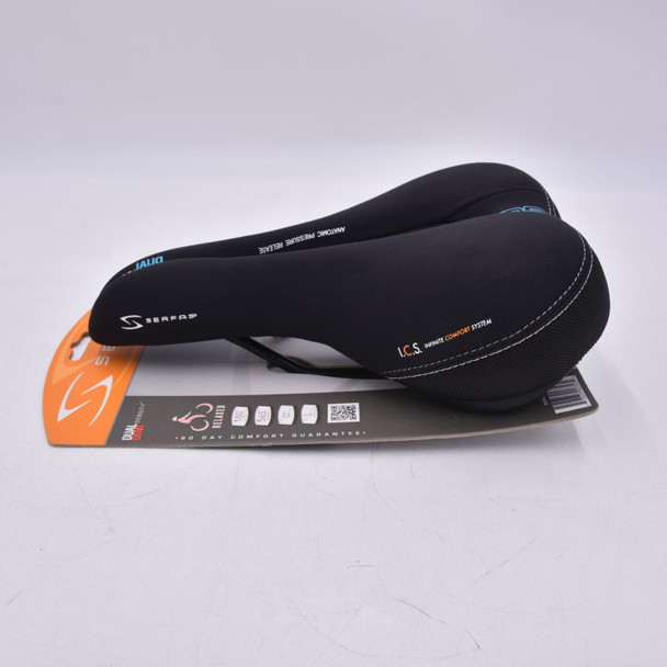 product variation Open Box (Great condition, limited use): SERFAS Dual Density Women's Comfort Saddle with Cutout and Lycra Cover (DDL-CT) image