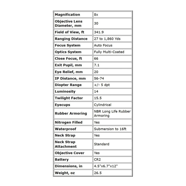 product variation STEINER M830R LRF 8x30 Laser Rangefinder Binoculars (2680) image