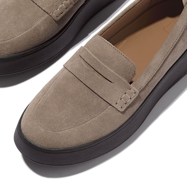 product variation FITFLOP Women's F-Mode Taupe Suede Penny Loafers (E2B-076) image