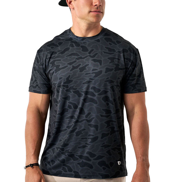 product variation Burlebo men's black camo Go To Tee, UPF 50 moisture wicking performance t-shirt image