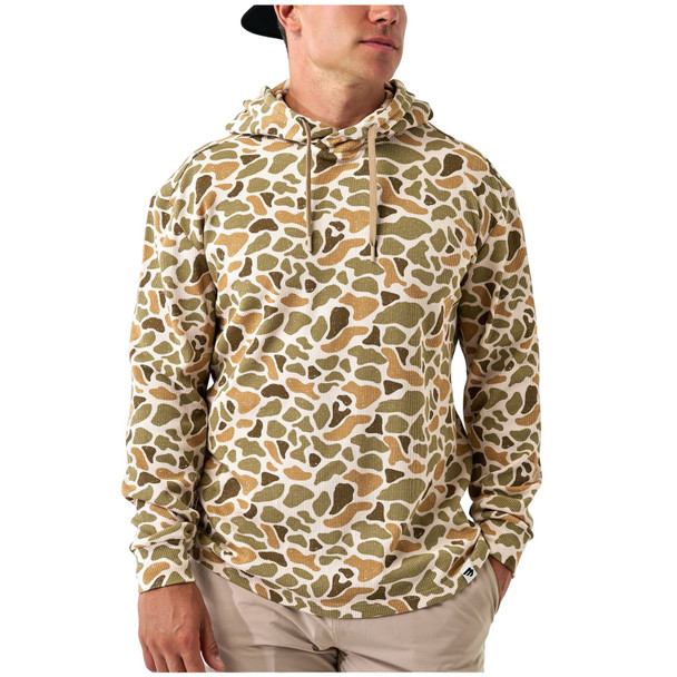 product variation Burlebo men's Venado Camo thermal waffle knit pullover hoodie image
