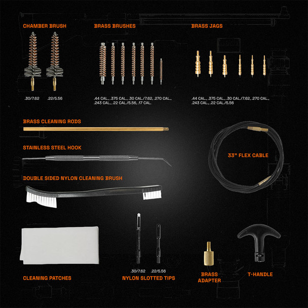 product variation GRITR Rifle Cleaning Kit .17 Through .44 Cal. - All the Essentials image
