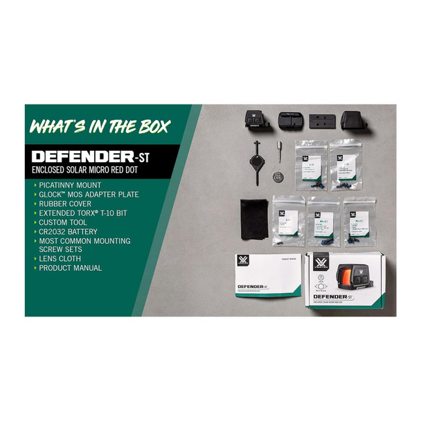 product variation VORTEX Defender-ST Enclosed Solar 3 MOA Micro Red Dot Sight (DFST-MRD3-E) image