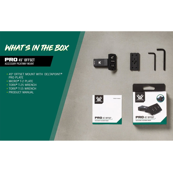 product variation VORTEX Pro 45 Degree Offset Accessory Picatinny Mount (45RDM-2) image