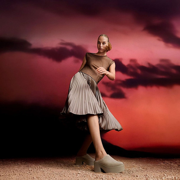 product variation FITFLOP Women's Platfforms Taupe Suede Heeled Mules (E4C-076) image