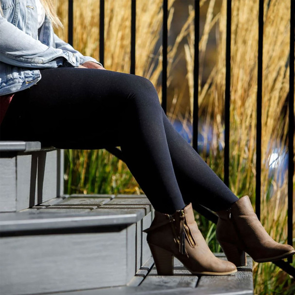 product variation VIM&VIGR Solid Black Opaque Cotton 15-20 mmHg Compression Tights (V1N-012A-0121) image