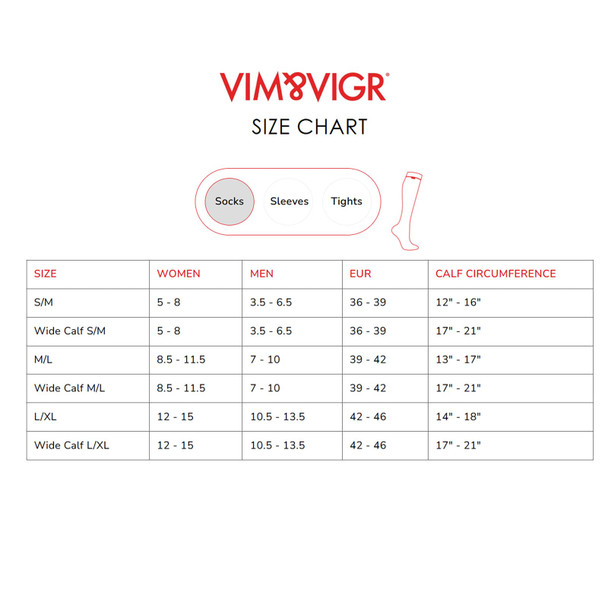 product variation VIM&VIGR Solid Black Merino Wool 20-30 mmHg Compression Socks (V2W-005A-1264) image