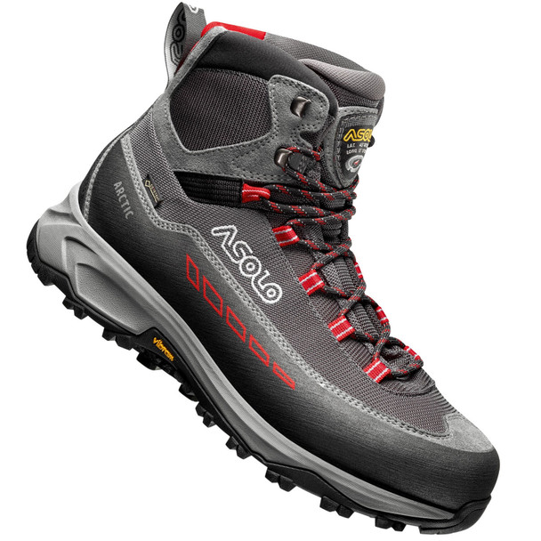 ASOLO Arctic GV Grey Gunmetal Red Boots B12536-A176