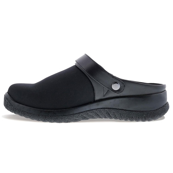 product variation DREW Women's Savannah Black Leather/ Black Stretch Clogs (17100-99) image