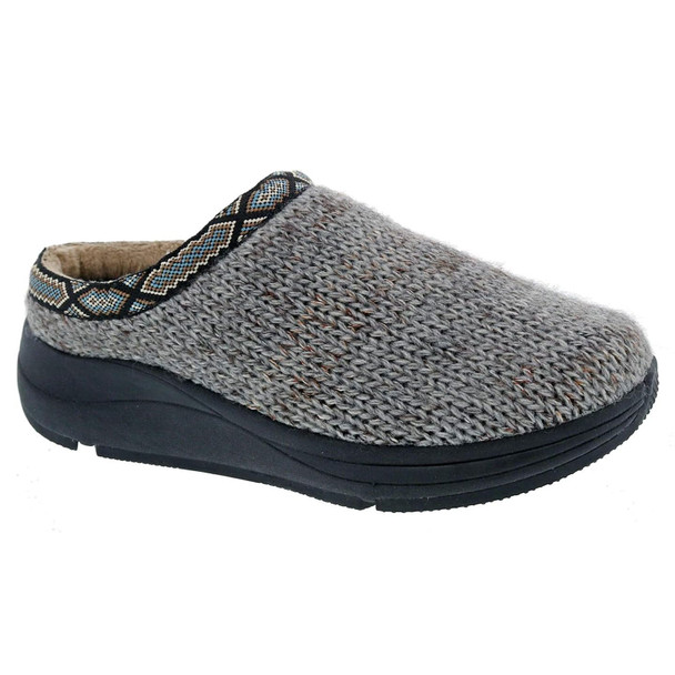 product variation DREW Women's Unwind Grey Sweater Fabric Slippers (17105-43) image