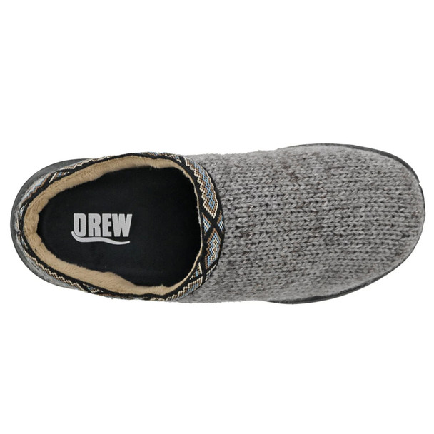 product variation DREW Women's Unwind Grey Sweater Fabric Slippers (17105-43) image