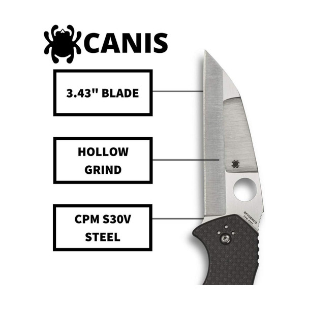 product variation SPYDERCO Canis Carbon Fiber/G-10 Folding Knife (C248CFP) image