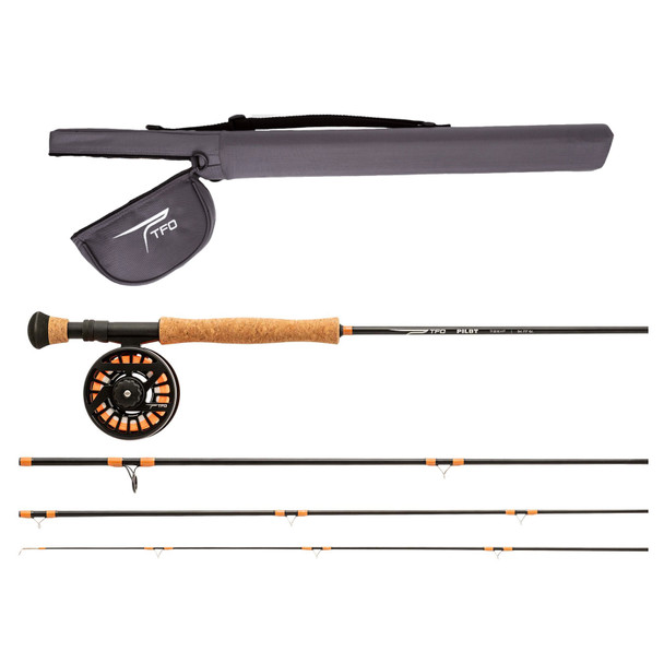 product variation TFO Pilot fly fishing combo kit with 9ft 8wt rod, reel, line and carrier 9ft 8wt 4pc image
