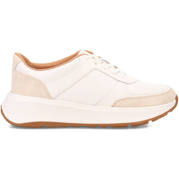 product variation Open Box (Damaged package): FITFLOP F-Mode Leather/Suede Flatform Sneakers, Color: Urban White, Size: 6 (FR1-194-040) image