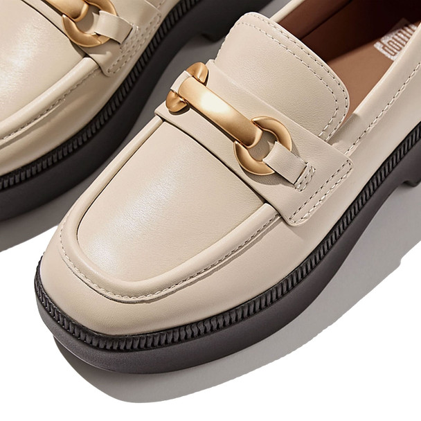 product variation Open Box (Damaged package): FITFLOP F-Luma Chunky-Snaffle Leather Demi-Wedge Loafers, Color: Stone Beige, Size: 7.5 (IJ7-A20-055) image