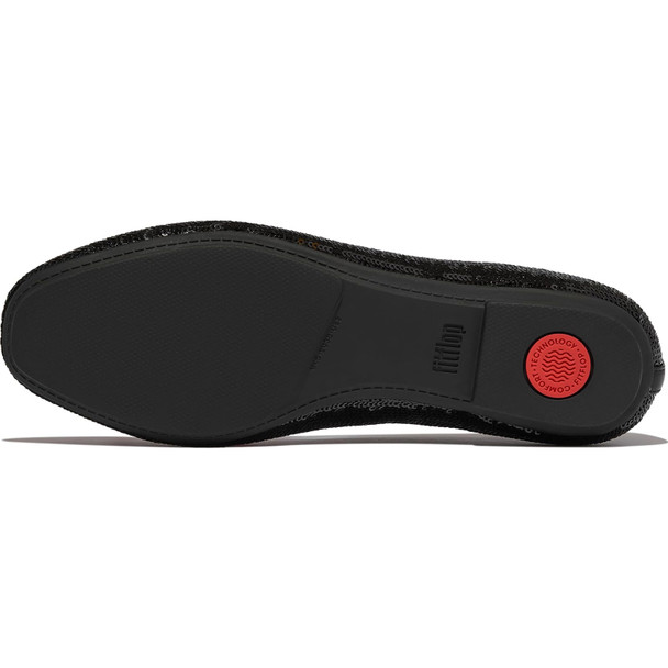 product variation FITFLOP Delicato Bow Sequin Black Ballet Flats (E6T-001) image