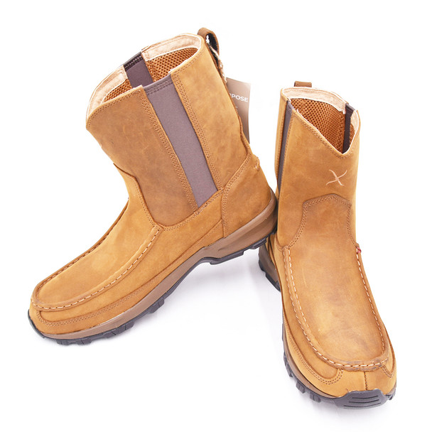 product variation Open Box (Great condition, limited use): TWISTED X Men's 8" Pull-On Hiker Boot, Color: Distressed Saddle, Size: 10.5, Width: M (MHKB003-M-10.5) image