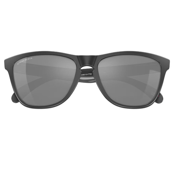 product variation OAKLEY Men's Frogskins Sunglasses w/ Matte Black Frame and Prizm Black Polarized Lens (OO9013-F755) image