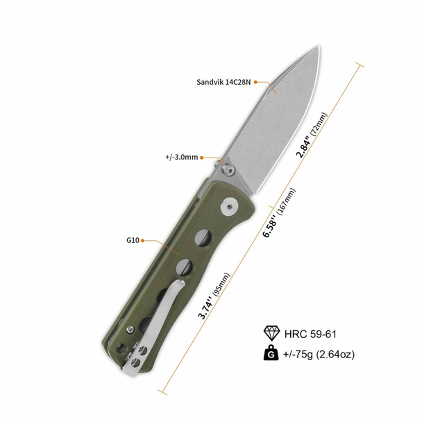 product variation Olive Green G10 Handle/Stonewashed Blade image