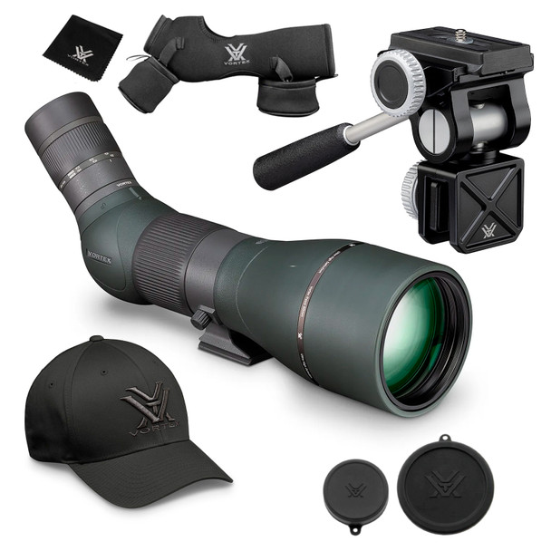 product variation VORTEX Razor HD 27-60x85 Angled Spotting Scope w/ Pro Car Window Mount & Men's Flexfit Cap image
