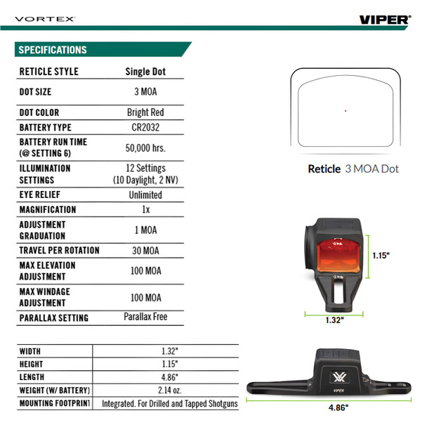 product variation 3 MOA Dot Reticle image
