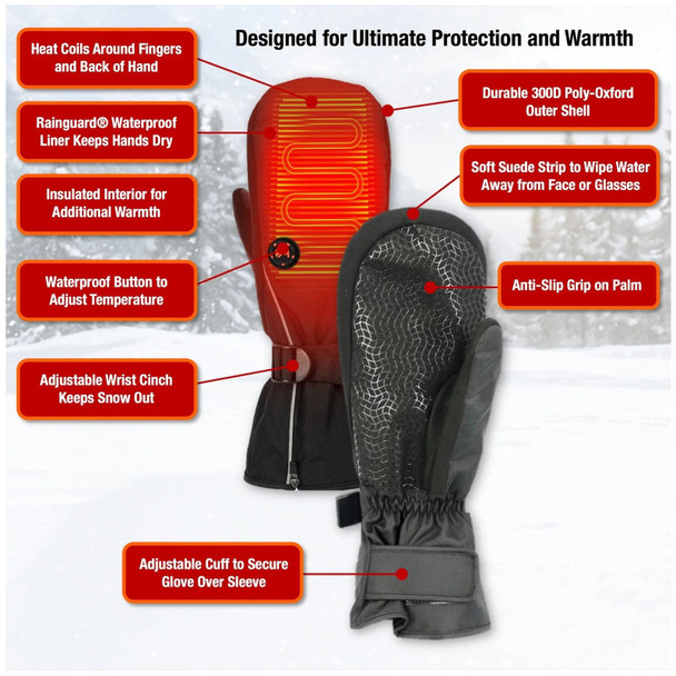 product variation FIELDSHEER Storm 7.4V Black Heated Mittens (MWUG1801) image