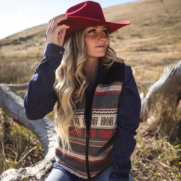 product variation OUTBACK TRADING Women's Rory Red Vest (29899-RED) image