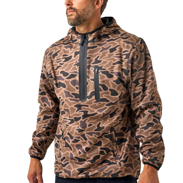 product variation Burlebo men's Duke Tech quarter zip mid layer fleece pullover in Gauge Camo image
