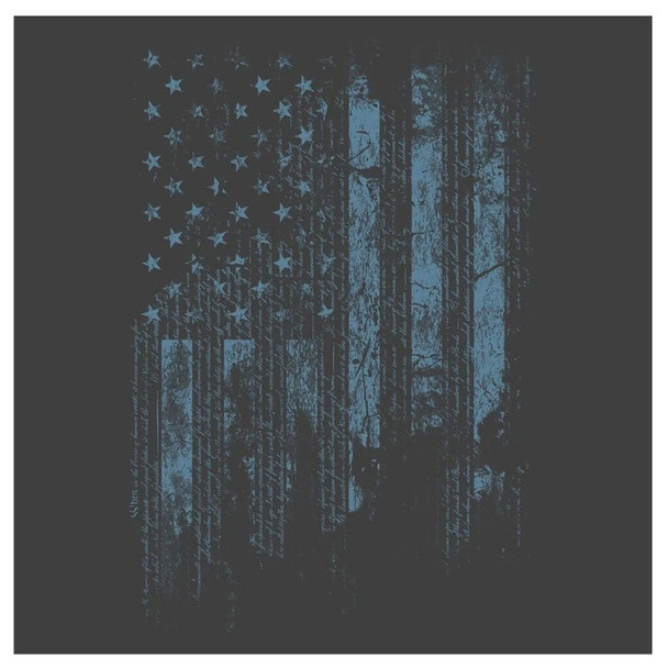 product variation GRUNT STYLE Unisex 1776 Flag Dark Heather Gray Hoodie (GS7619) image