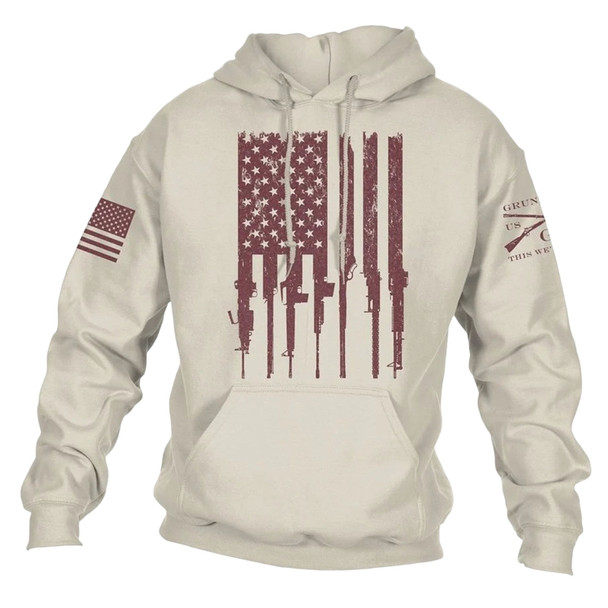 product variation GRUNT STYLE Unisex Rifle Flag Sand Hoodie (GS7671) image