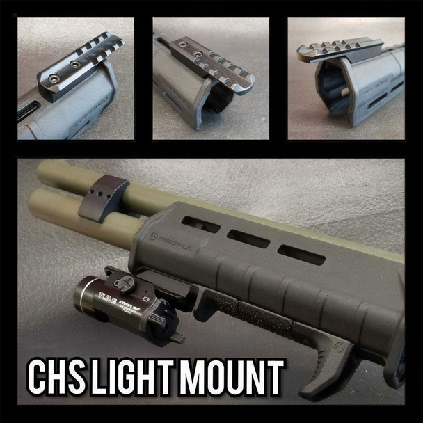 product variation CDM GEAR M-LOK System Cantilever Hand Stop Light Mount Fits Magpul Shotgun Forends (CHS-Light-Mount) image