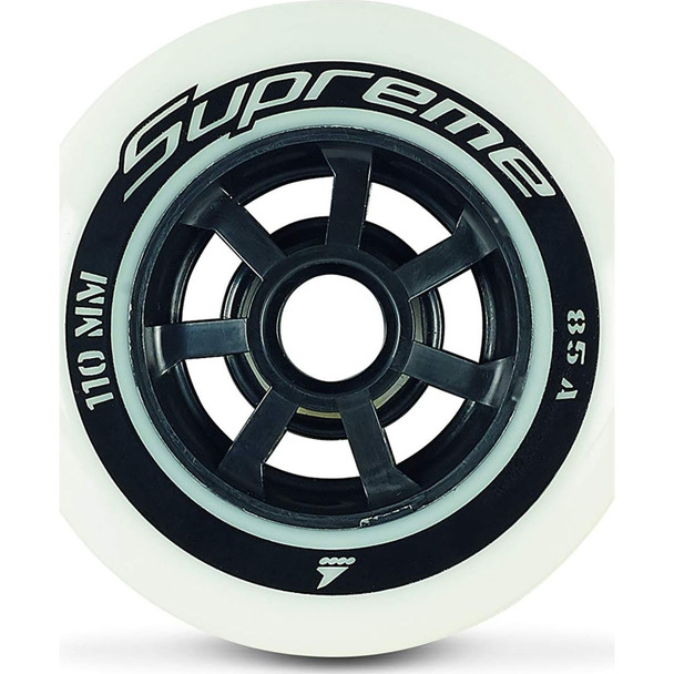 product variation ROLLERBLADE Supreme 110/85A 6pc White ST Wheels (06950300101) image