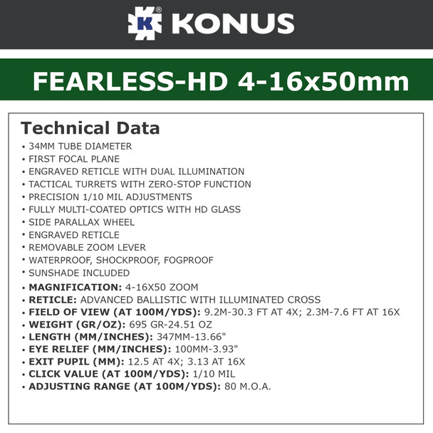 product variation KONUS 4-16x50mm Riflescope (7293) image