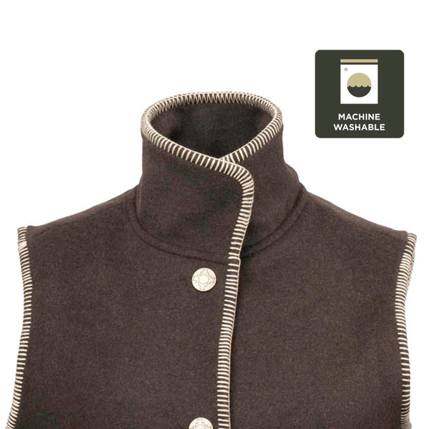 product variation OUTBACK TRADING Women's Susan Brown Vest (29922-BRN) image