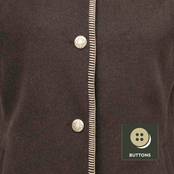 product variation OUTBACK TRADING Women's Susan Brown Vest (29922-BRN) image