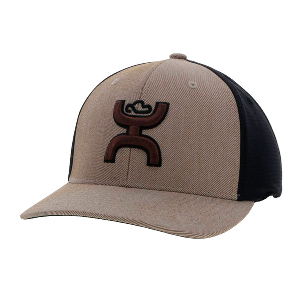 product variation HOOEY Ash Flexfit 6-Panel Brown/Black Hooey Logo Tan/Black Cap (2231TNBK) image