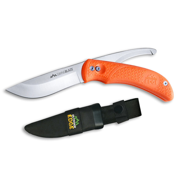 product variation OUTDOOR EDGE SwingBlade Dual-Blade Hunting Knife w/ Sheath, Clam (SZ-20NC) image