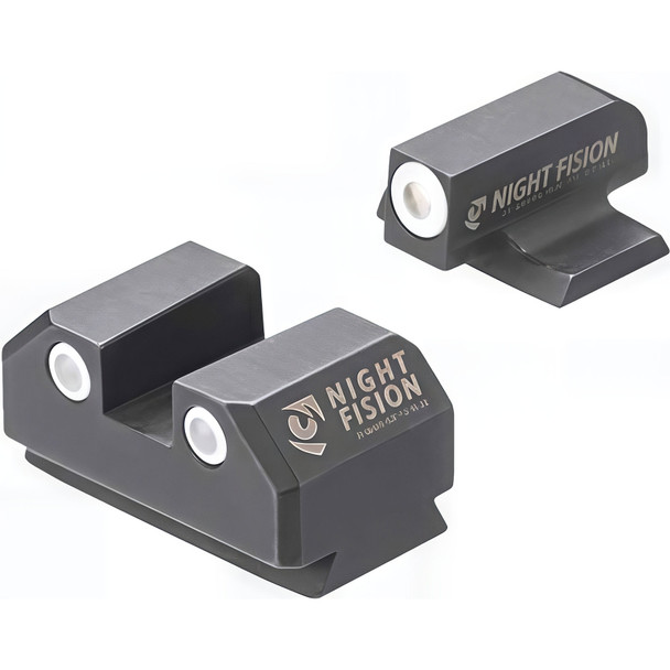 product variation NIGHT FISION White Front Ring/White Rear Rings Night Sight Set for Ruger Max 9 (RUG-326-003-WGWG) image