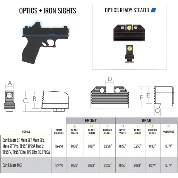 product variation NIGHT FISION Optics Ready Orange Front Ring Stealth Night Sight Set for Canik MC9 w/ 507k/EPS (CNK-030-163-193-OGZG) image