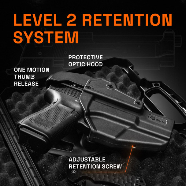 product variation GRITR Level 2 Retention Duty Holster for Glock 9mm/.40/.357 SIG - Right Hand OWB image