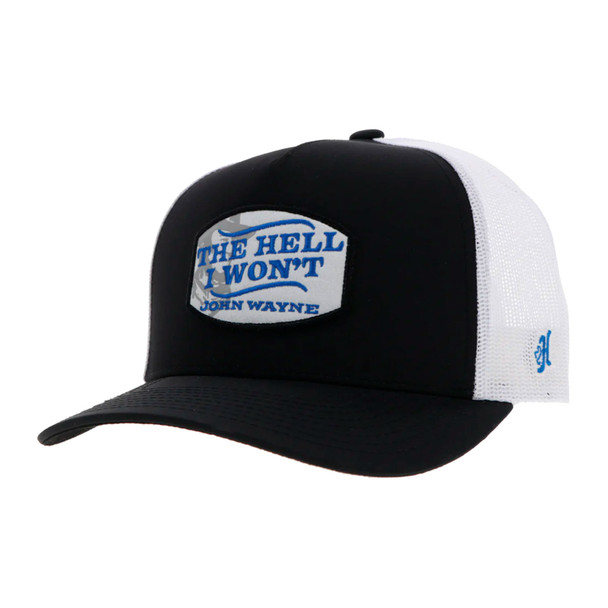 product variation HOOEY John Wayne 5-Panel White/Black Trucker Cap (2364T-BKWH) image