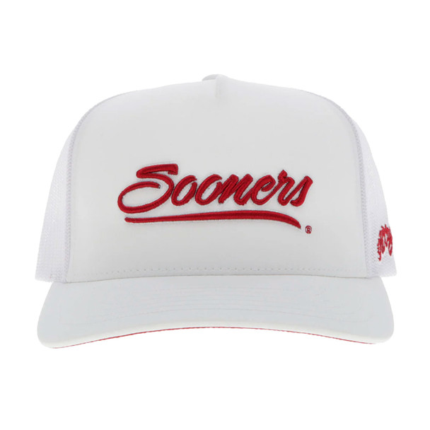 product variation HOOEY Oklahoma 5-Panel Red Sooners White Trucker Cap (7290T-WH) image