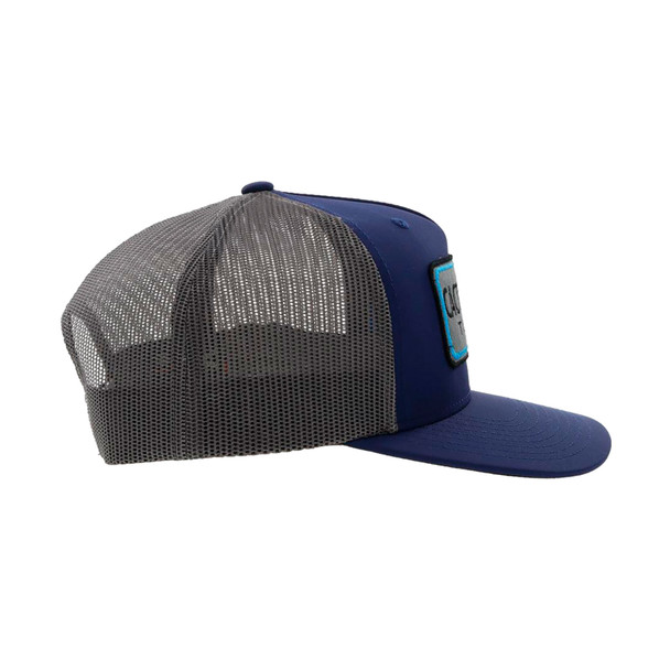 product variation HOOEY Cactus Ropes 5-Panel Blue/Gray Rectangle Patch Navy/Gray Trucker Cap (CR082) image