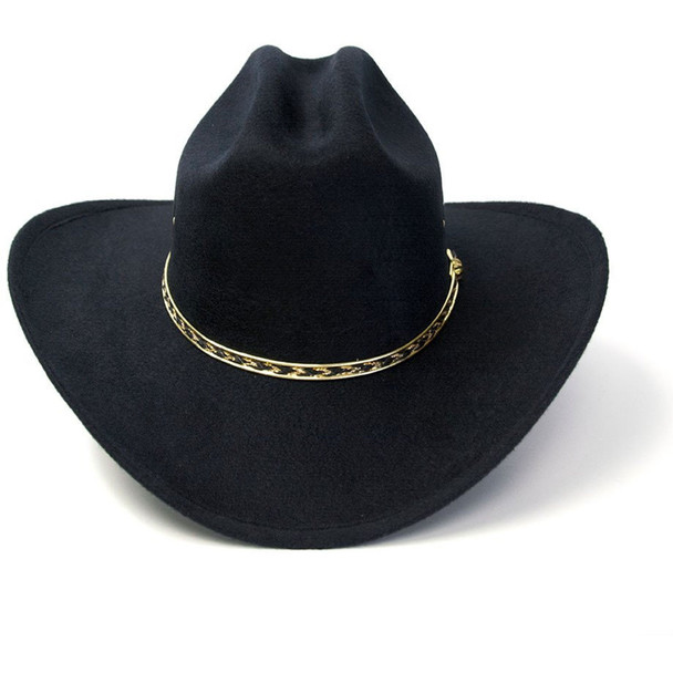 product variation WESTERN EXPRESS Black Felt Finish Western Cattleman Hat (BFF-25-26-BLK) image
